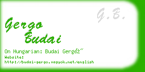 gergo budai business card